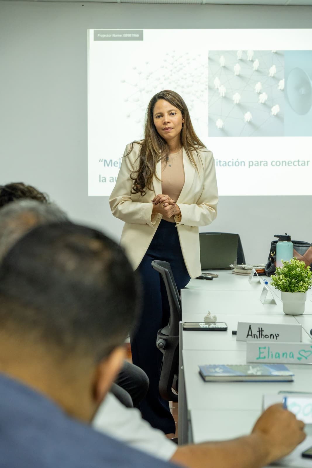 Facilitadora durante el taller de formación de formadores